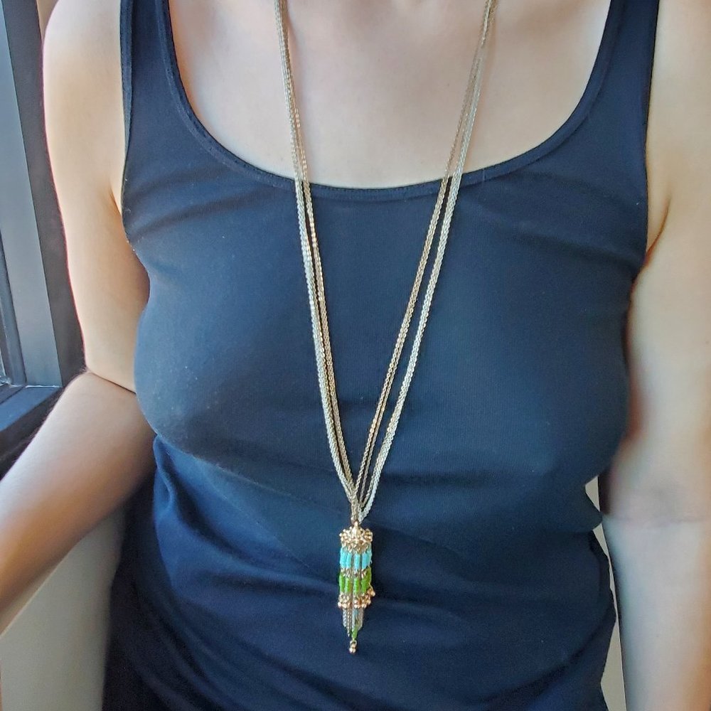 Faux Gold/Silver Chandelier necklace